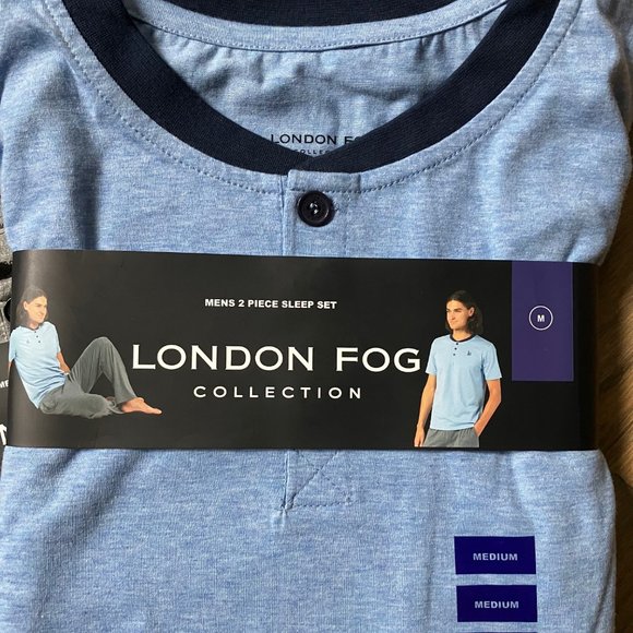 London Fog Collection Mens 2 piece Sleep Set M NWT - Picture 2 of 5